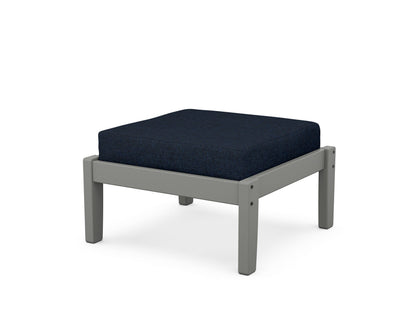 Unbranded Deep Seating Ottoman in Slate Grey / Marine Indigo