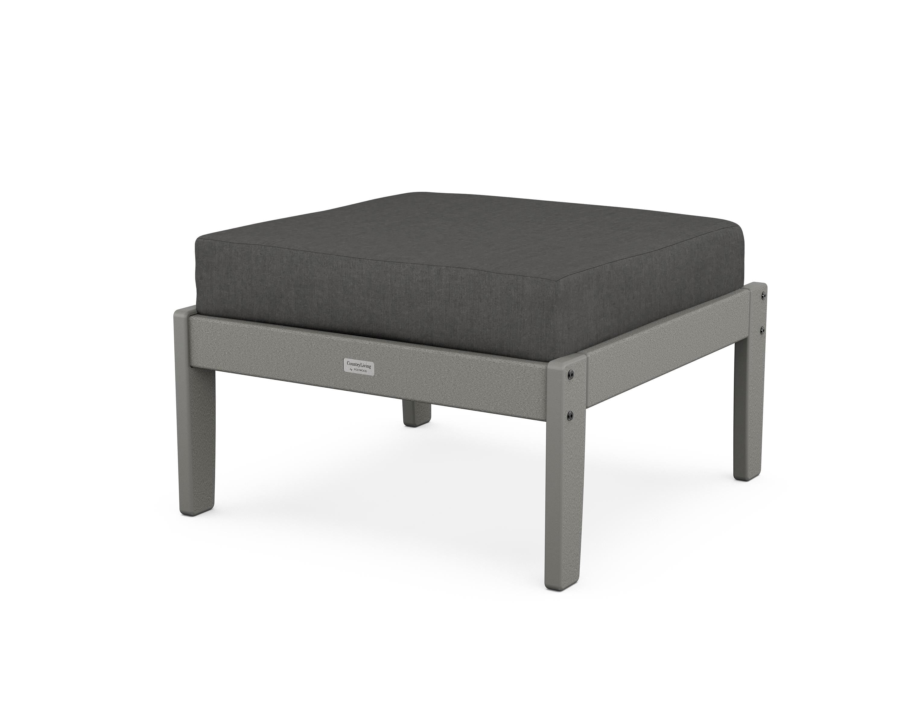 Country Living Cottage Deep Seating Ottoman in Slate Grey / Spectrum Carbon
