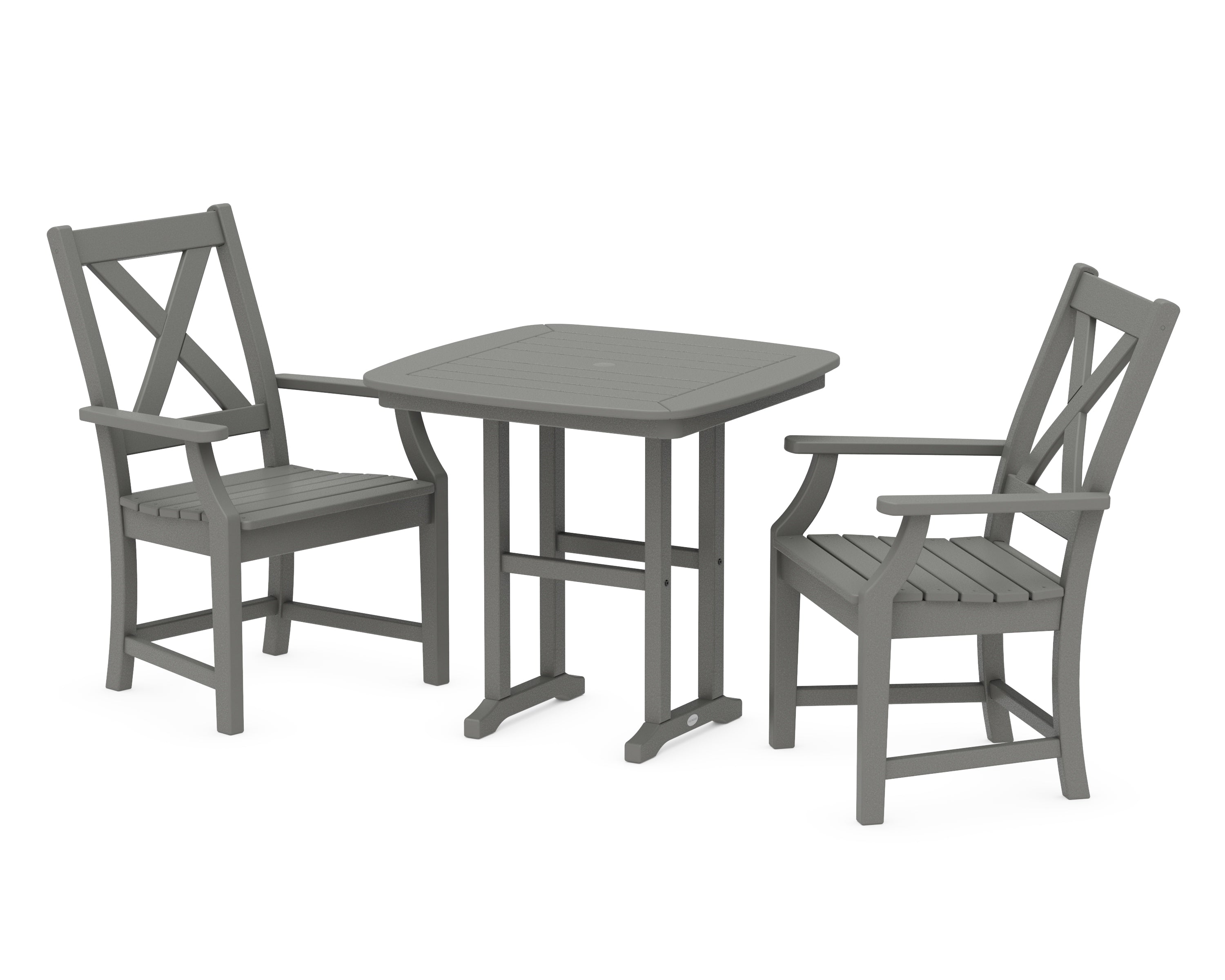 POLYWOOD® Braxton 3-Piece Dining Set in Slate Grey