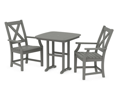 POLYWOOD® Braxton 3-Piece Dining Set in Slate Grey
