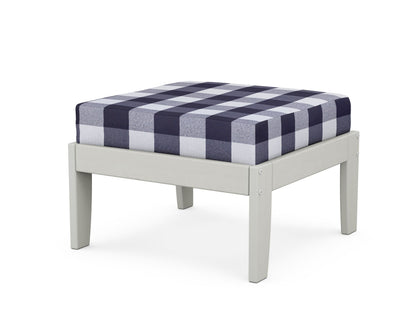 Unbranded Modular Ottoman - Classic in Vintage White / Buffalo Plaid Navy