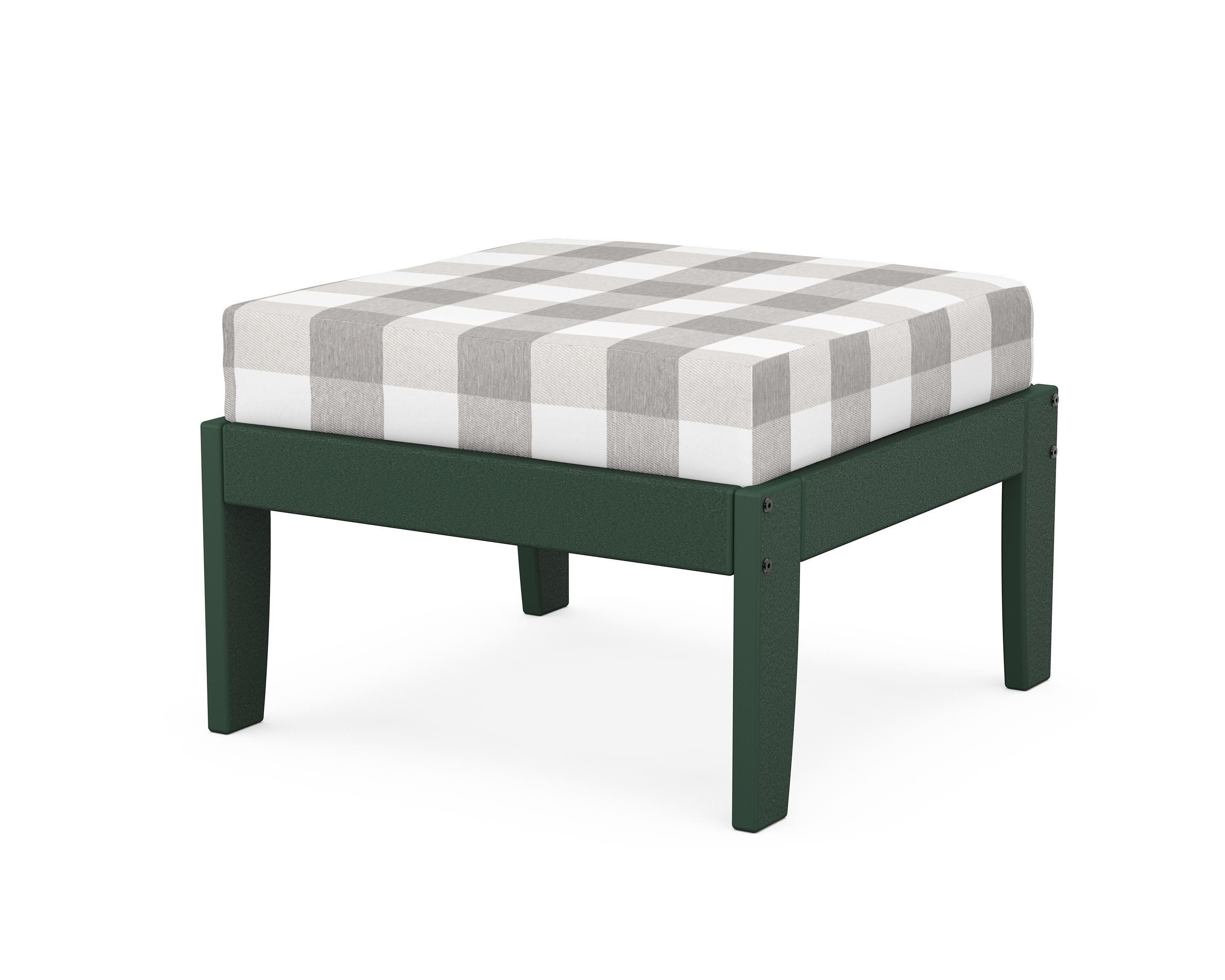 Unbranded Modular Ottoman - Classic in Green / Buffalo Plaid Grey Mist