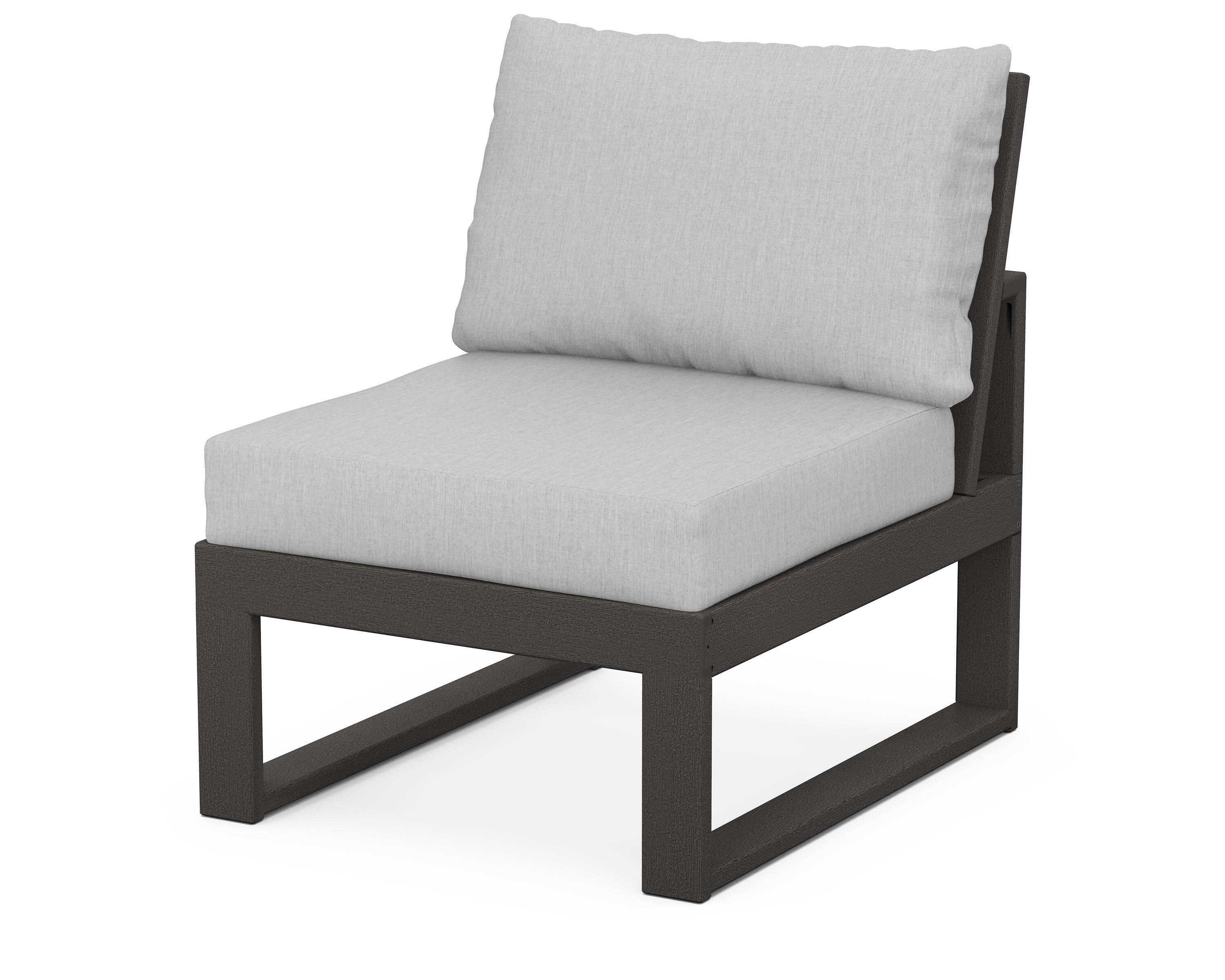 Unbranded Modular Armless Chair in Vintage Coffee / Granite