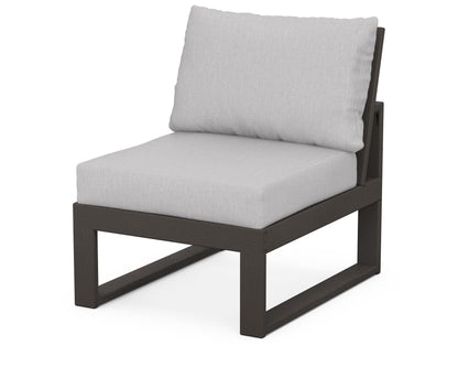 Unbranded Modular Armless Chair in Vintage Coffee / Granite