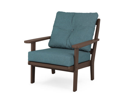 POLYWOOD® Mission Deep Seating Chair in Mahogany / Ocean Teal