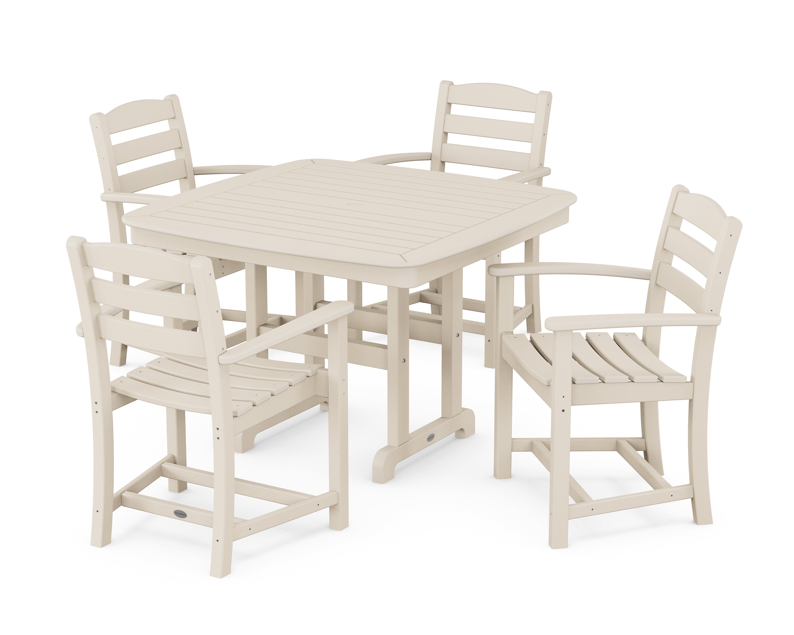 POLYWOOD® La Casa Café 5-Piece Dining Set with Trestle Legs in Sand