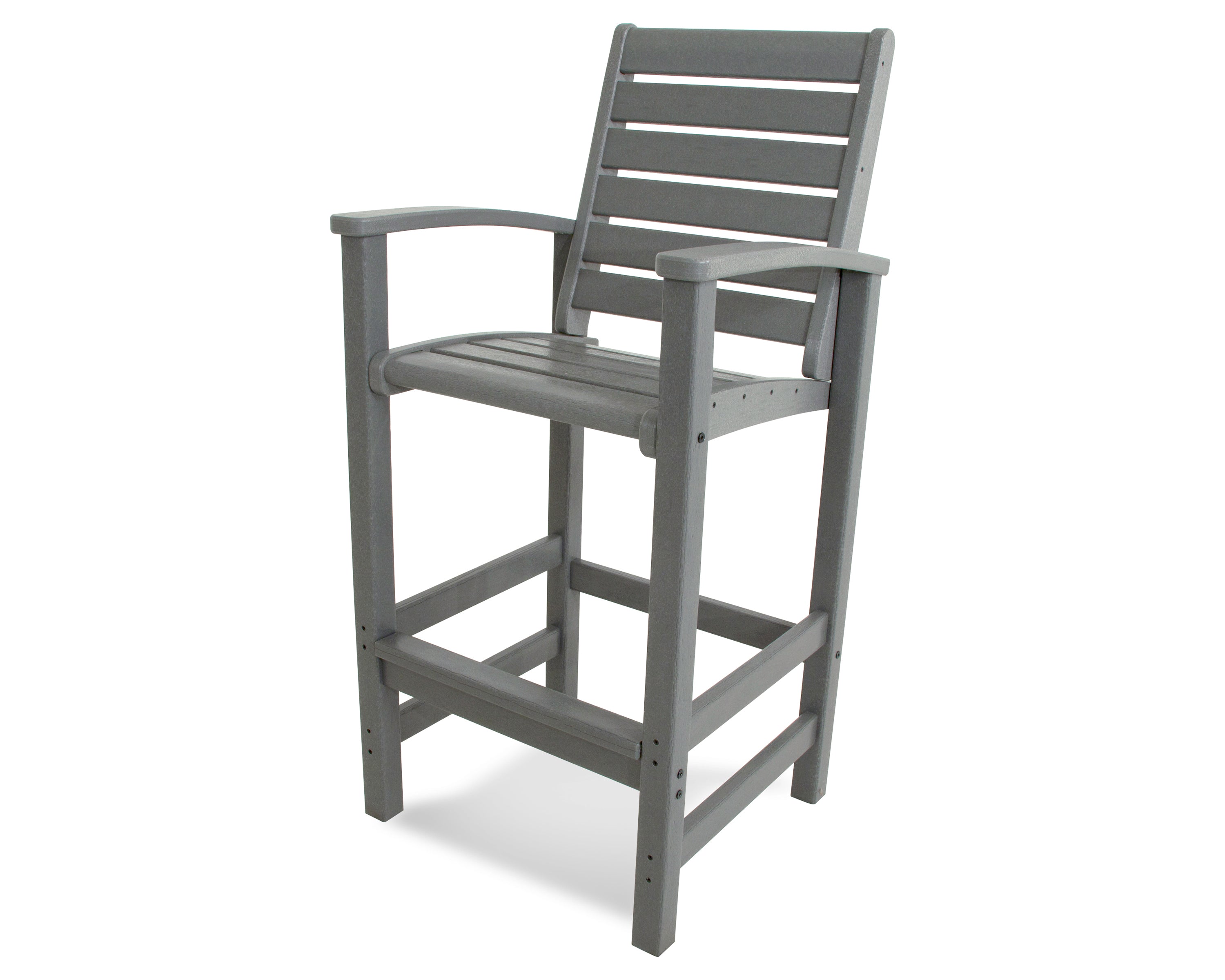 POLYWOOD® Signature Bar Chair in Slate Grey