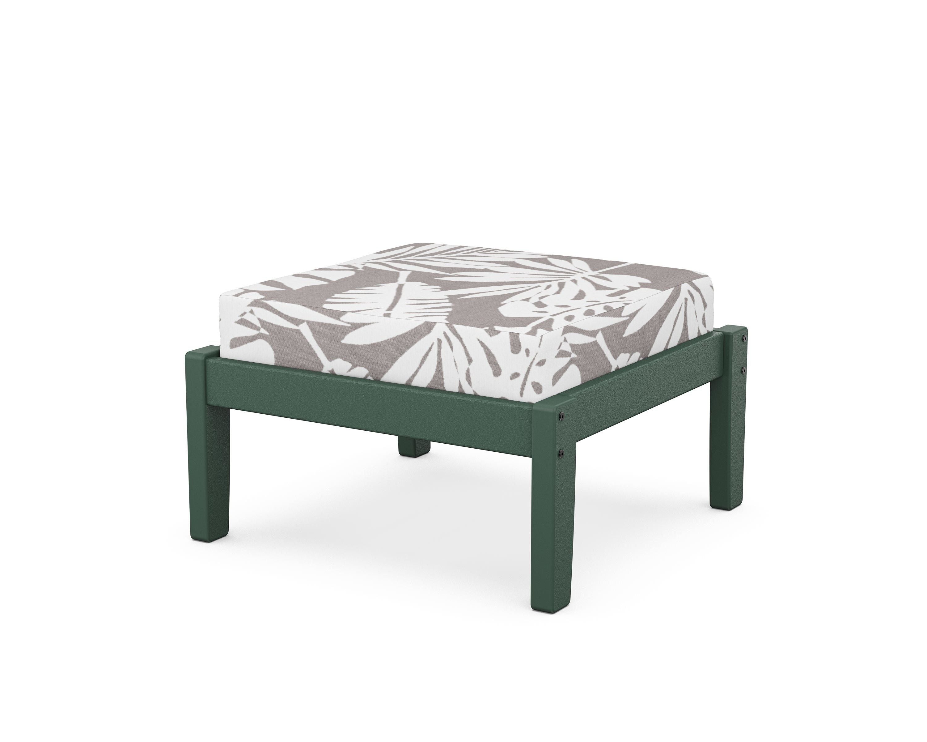 Unbranded Deep Seating Ottoman in Green / Leaf Grey Mist