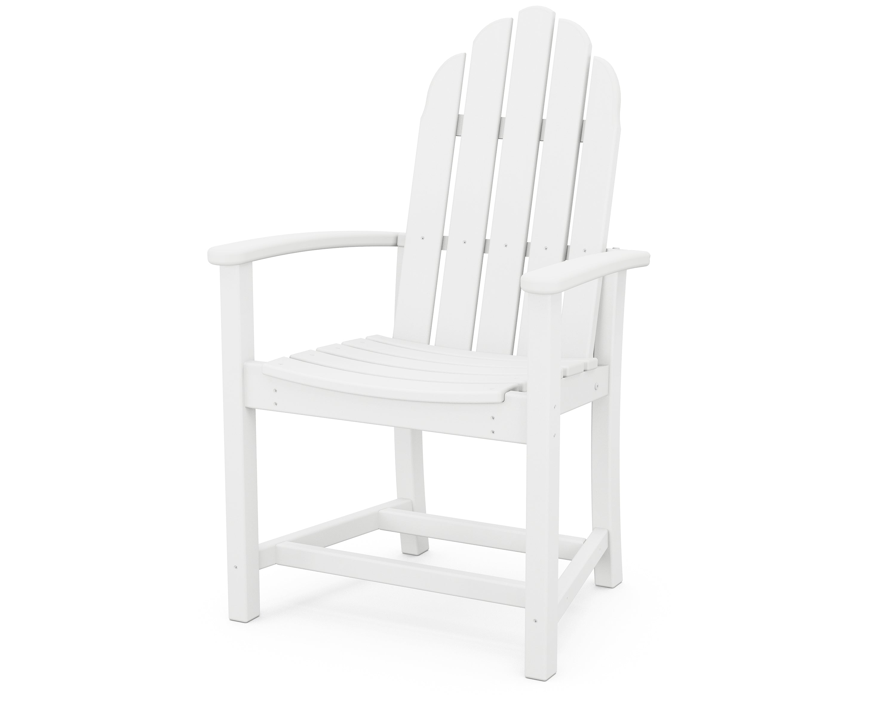 POLYWOOD® Classic Adirondack Dining Chair in White