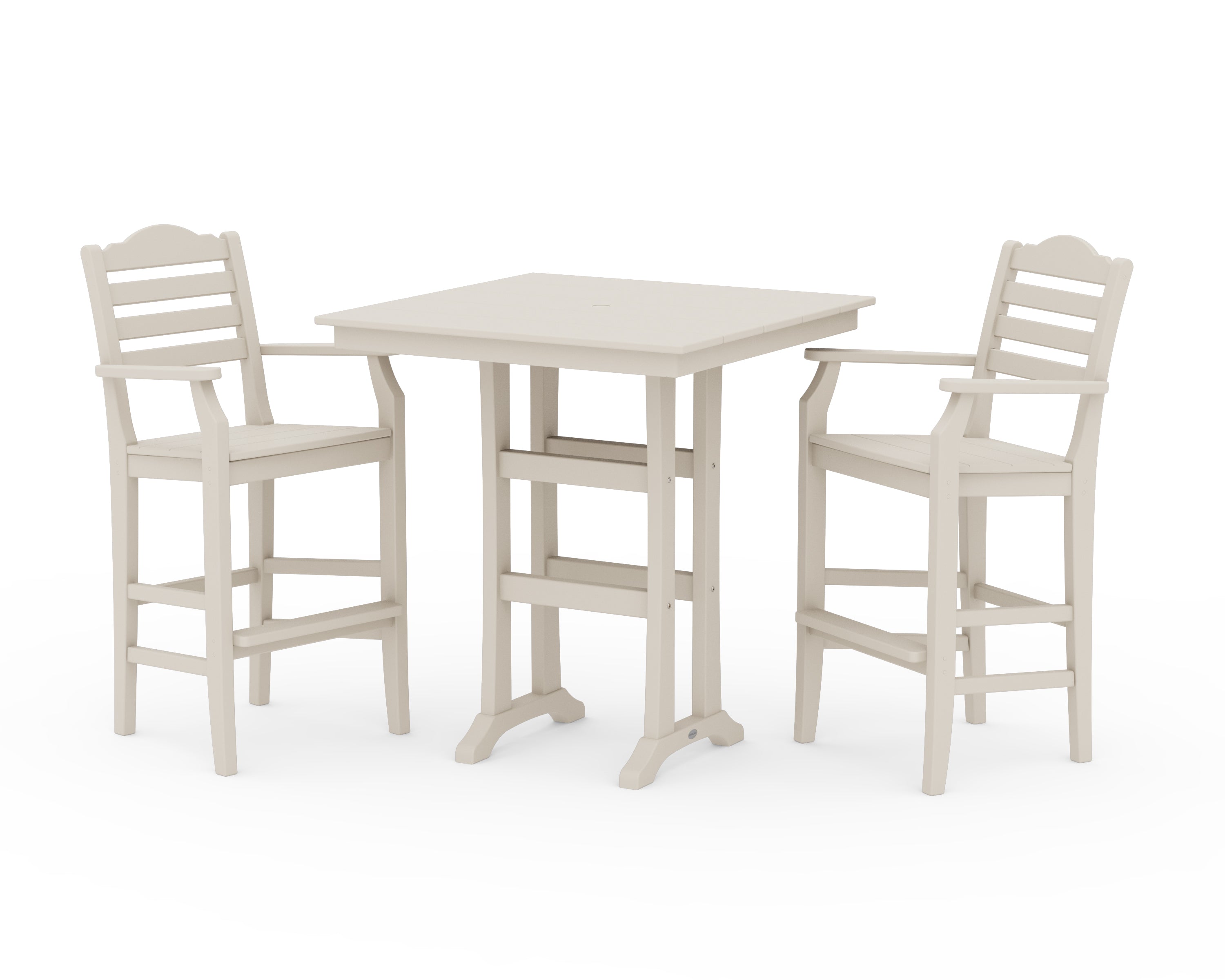Draper James™ by  POLYWOOD® Savannah 3-Piece Farmhouse Bar Set with Trestle Legs in Sand