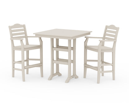 Draper James™ by  POLYWOOD® Savannah 3-Piece Farmhouse Bar Set with Trestle Legs in Sand