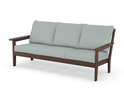 Country Living Cottage Deep Seating Sofa in Mahogany / Spa