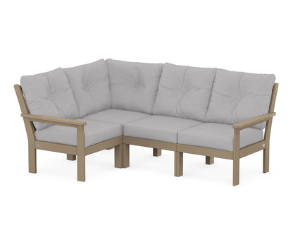 POLYWOOD® Vineyard 4-Piece Sectional in Vintage Sahara / Granite