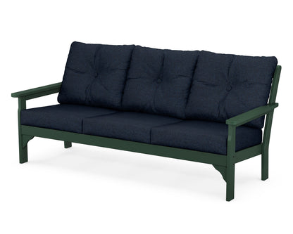 POLYWOOD® Vineyard Deep Seating Sofa in Green / Marine Indigo