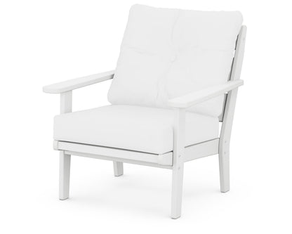 POLYWOOD® Lakeside Deep Seating Chair in White / Natural