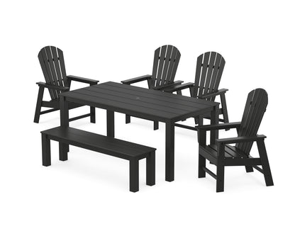 POLYWOOD® South Beach 6-Piece Parsons Dining Set with Bench in Black