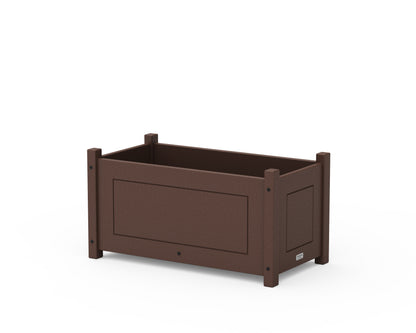 Country Living Country Living Rectangle Double Planter Box in Mahogany