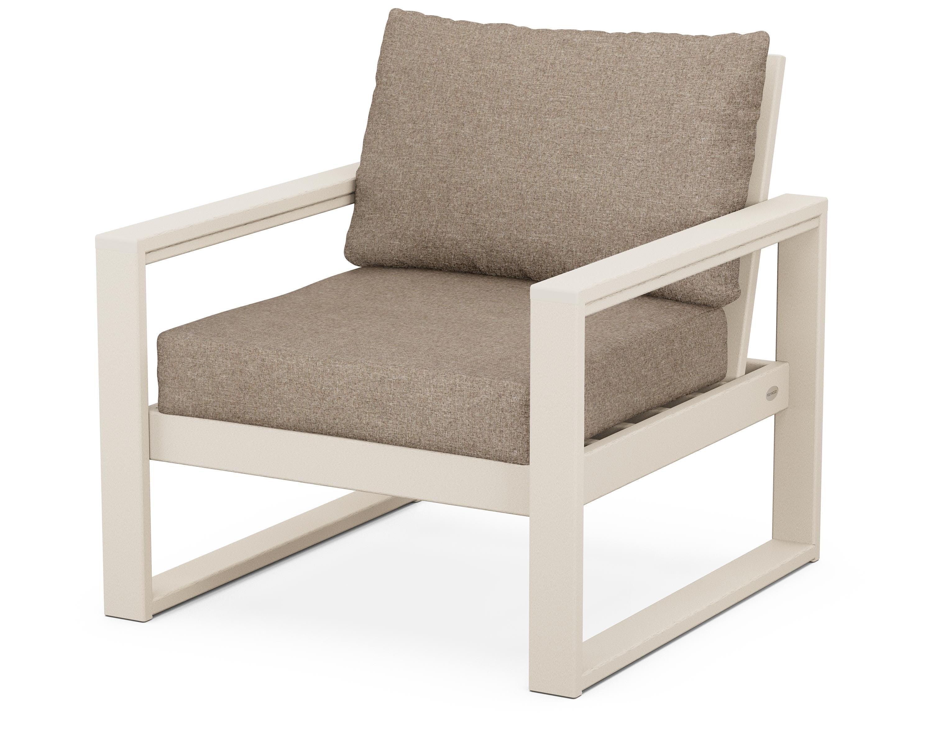 POLYWOOD® EDGE Club Chair in Sand / Spiced Burlap