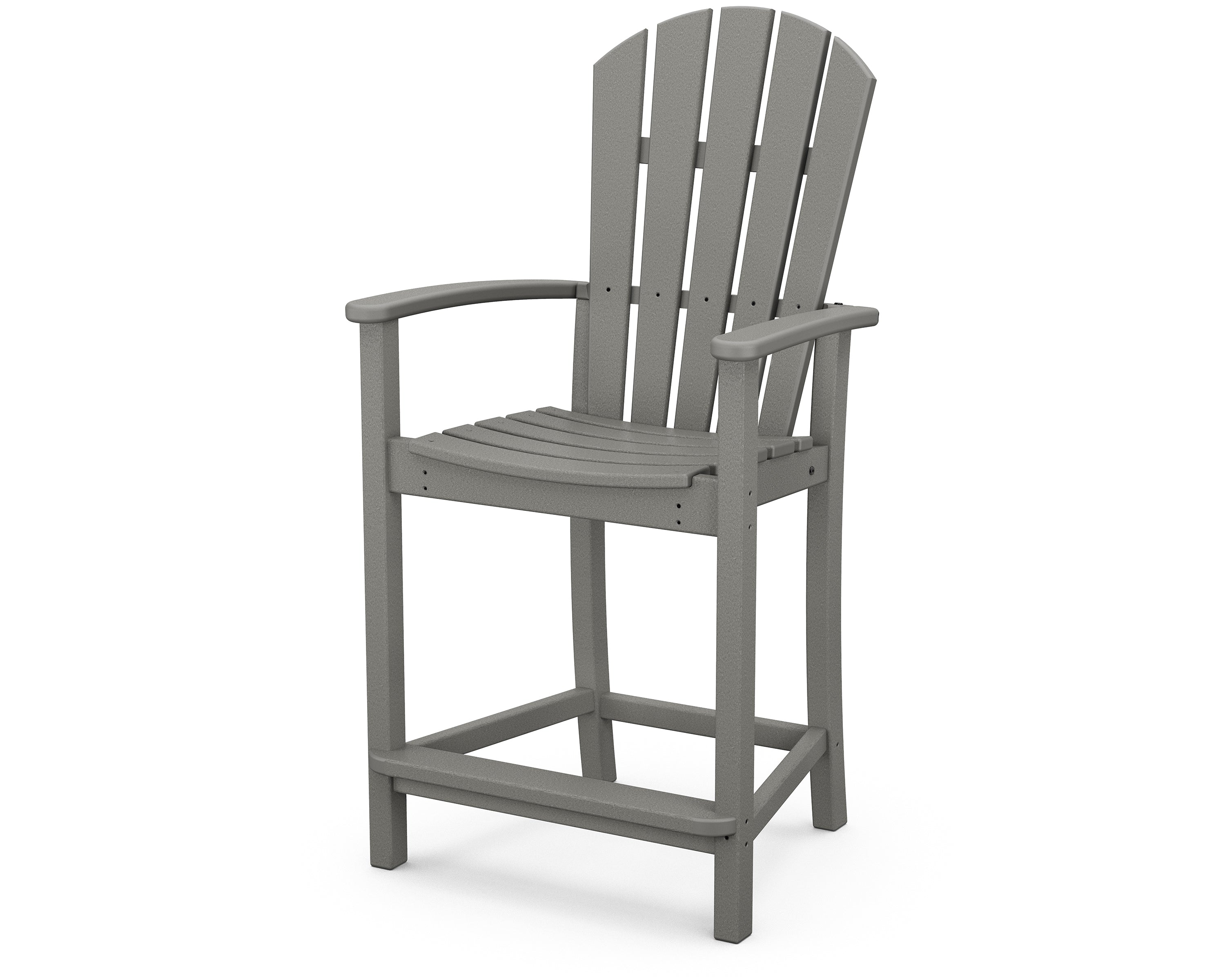 POLYWOOD® Palm Coast Counter Chair in Slate Grey