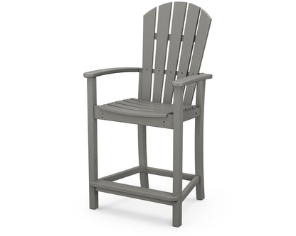 POLYWOOD® Palm Coast Counter Chair in Slate Grey