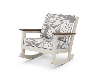 POLYWOOD® Chippendale Deep Seating Rocking Chair in Sand / Kona / Leaf Grey Mist