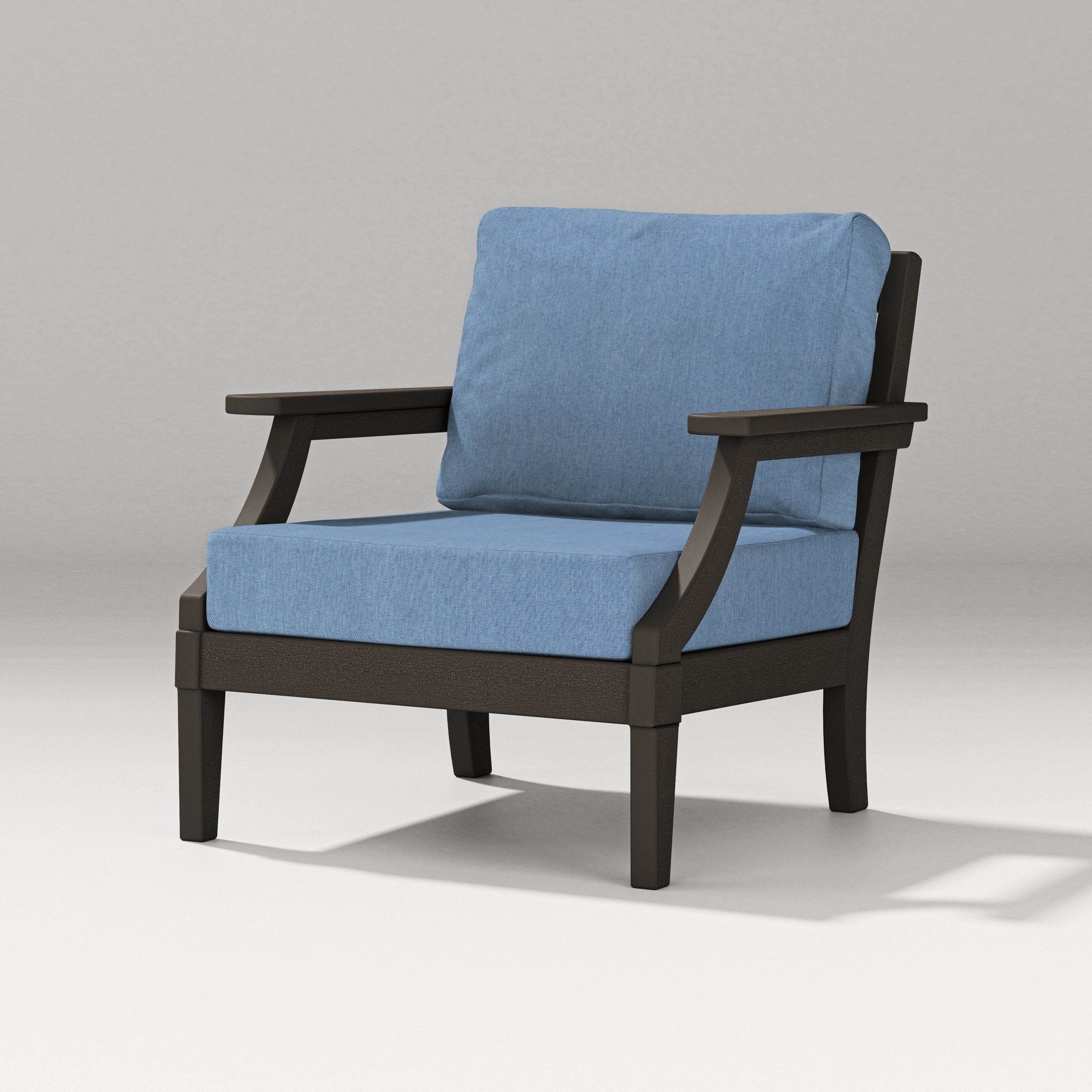 PW Designer Series Estate Lounge Chair in Vintage Coffee / Sky Blue