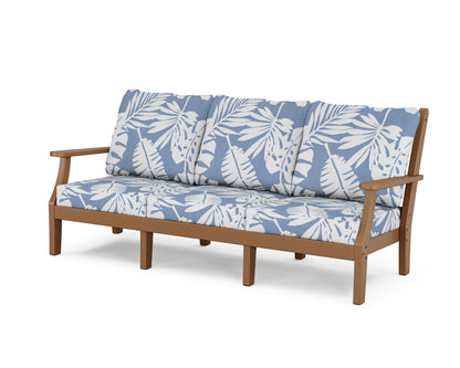 Country Living Wovendale Deep Seating Sofa in Teak / Leaf Sky Blue