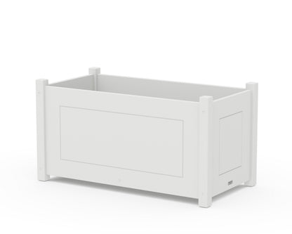 Country Living Country Living Large Rectangle Double Planter Box in White
