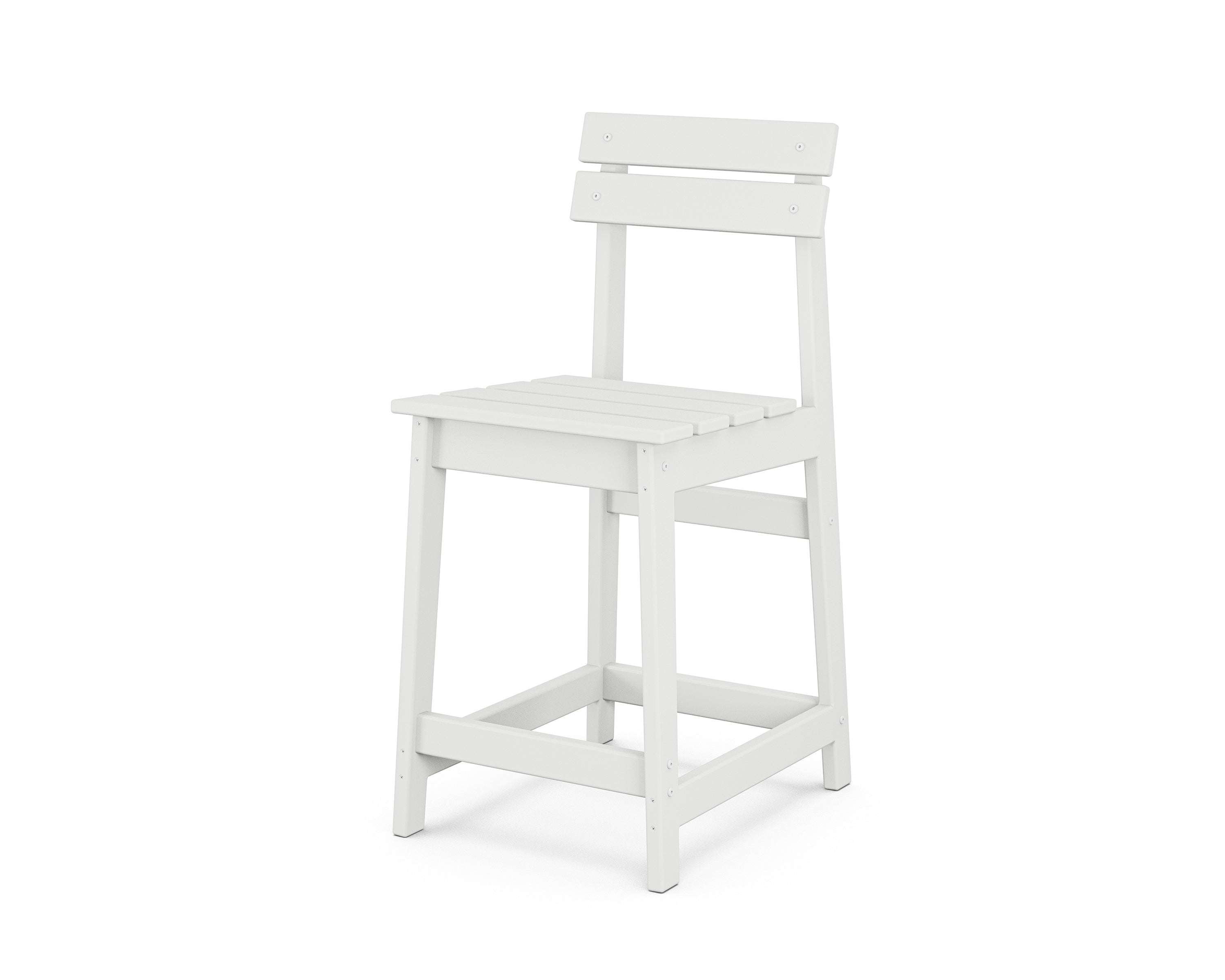 POLYWOOD® Modern Studio Plaza Counter Chair in White