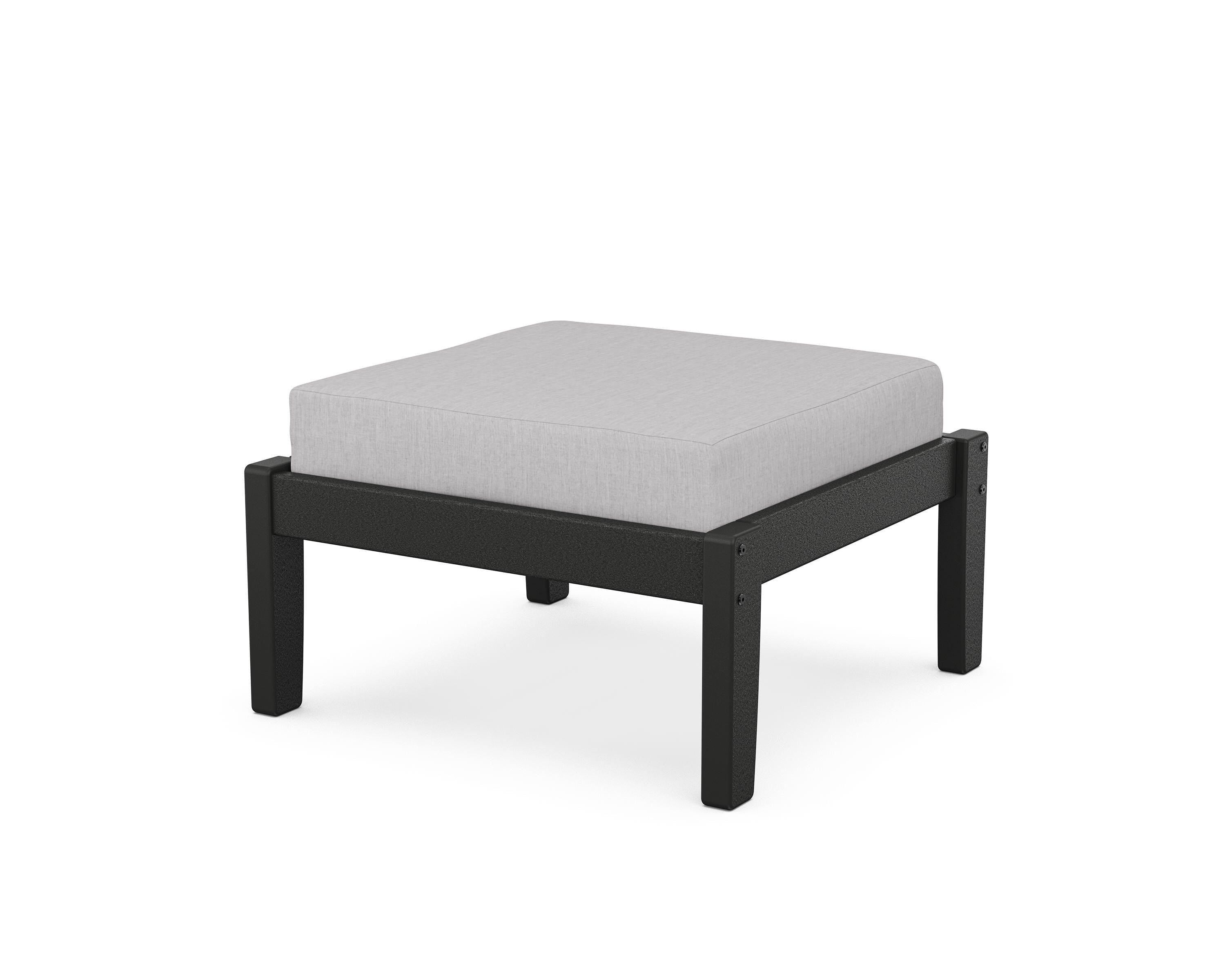 Unbranded Deep Seating Ottoman in Black / Granite
