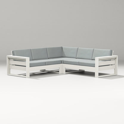 PW Designer Series Latitude Corner Sectional in Vintage White / Spa