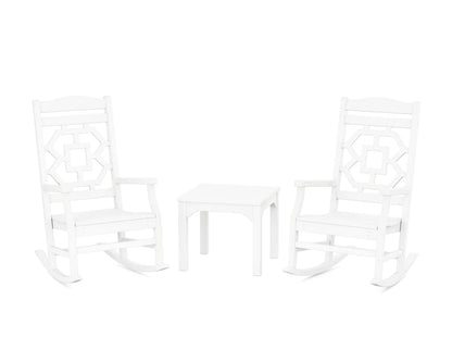 Chinoiserie 3-Piece Rocking Chair Set