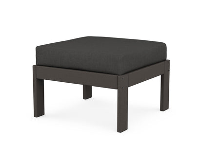 POLYWOOD® Vineyard Modular Ottoman in Vintage Coffee / Spectrum Carbon