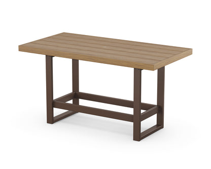 POLYWOOD® EDGE 40" x 78" Bar Table in Mahogany / Natural