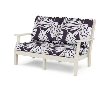 Country Living Wovendale Deep Seating Loveseat in Sand / Leaf Navy