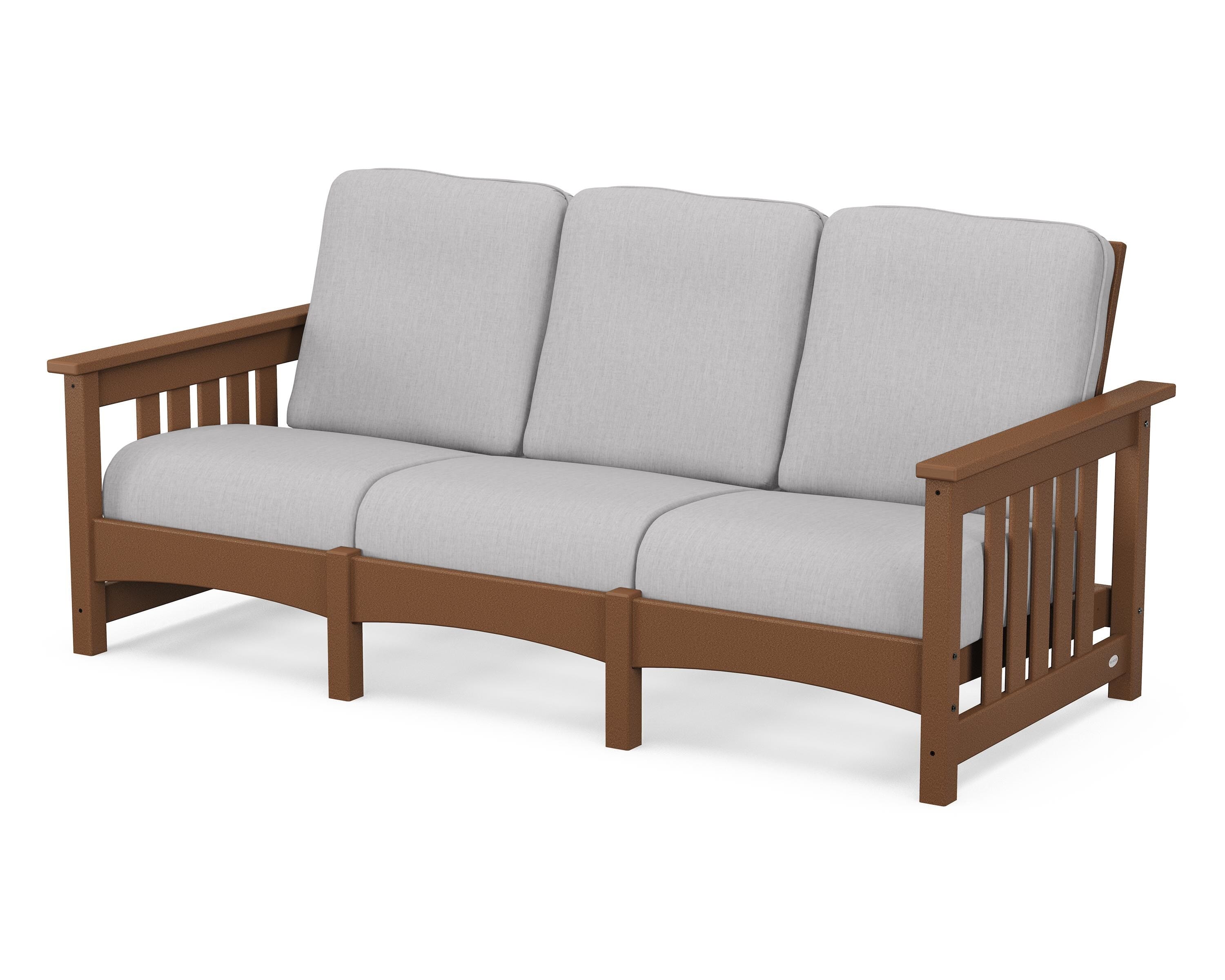 POLYWOOD® Club Mission Sofa in Teak / Granite