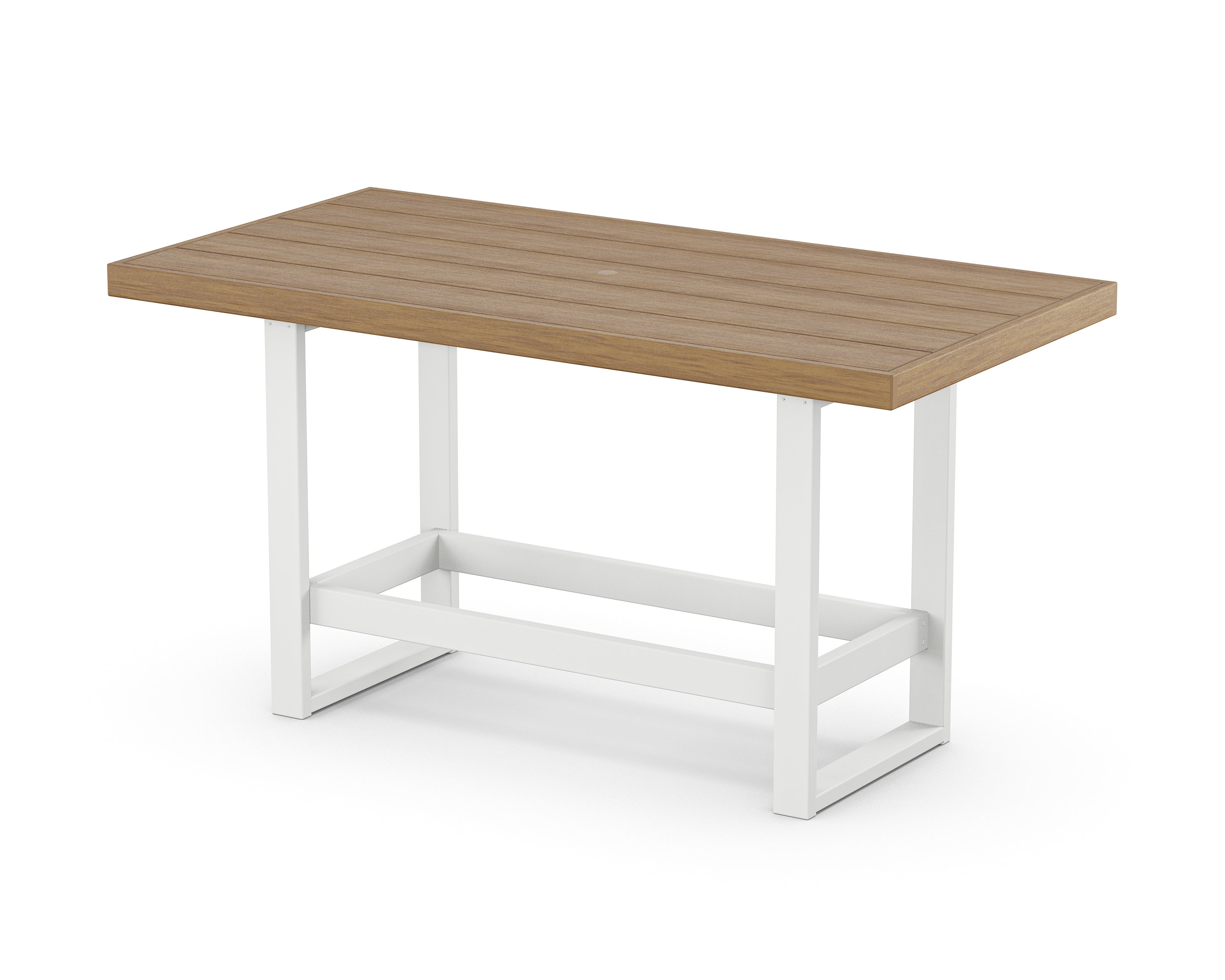 POLYWOOD® EDGE 40" x 78" Bar Table in White / Natural