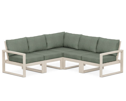POLYWOOD® EDGE 5-Piece Modular Deep Seating Set in Sand / Cast Sage