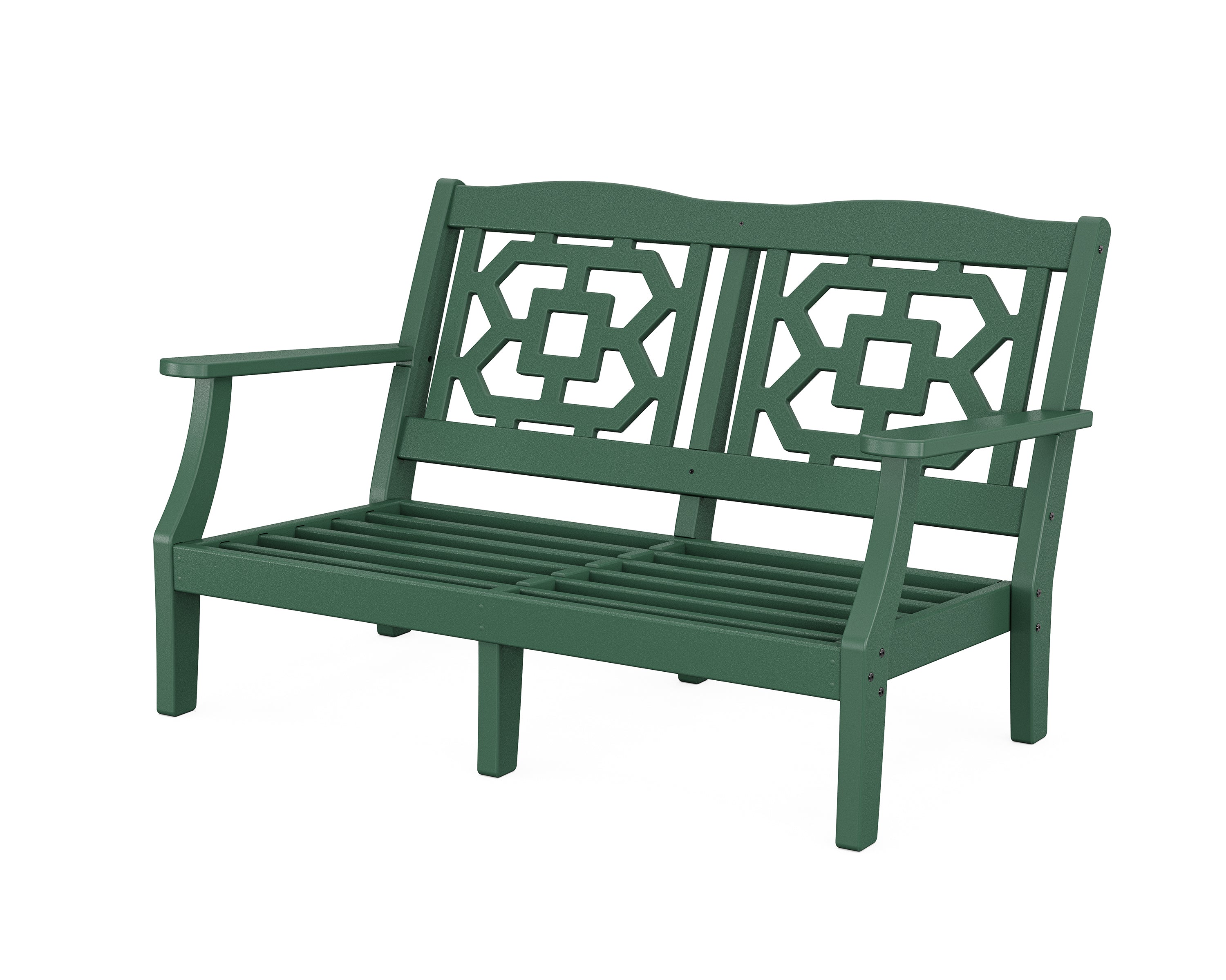 Martha Stewart by POLYWOOD® Chinoiserie Deep Seating Loveseat Frame in Green
