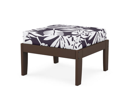 Unbranded Modular Ottoman - Classic in Mahogany / Leaf Navy