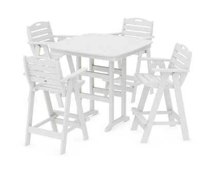 POLYWOOD® Nautical 5-Piece Bar Set in White