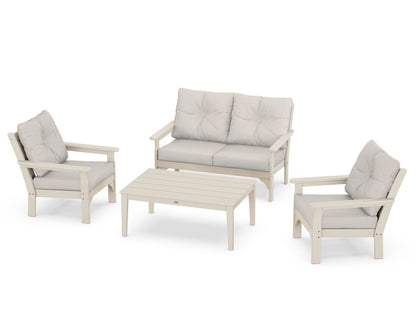 POLYWOOD® Vineyard 4-Piece Deep Seating Set in Sand / Cast Ash