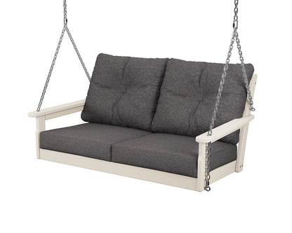 POLYWOOD® Vineyard Deep Seating Swing in Sand / Ash Charcoal