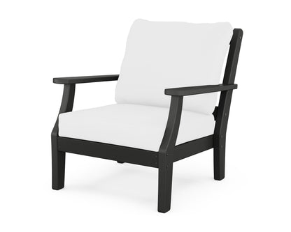 Martha Stewart by POLYWOOD® Chinoiserie Deep Seating Chair in Black / Natural