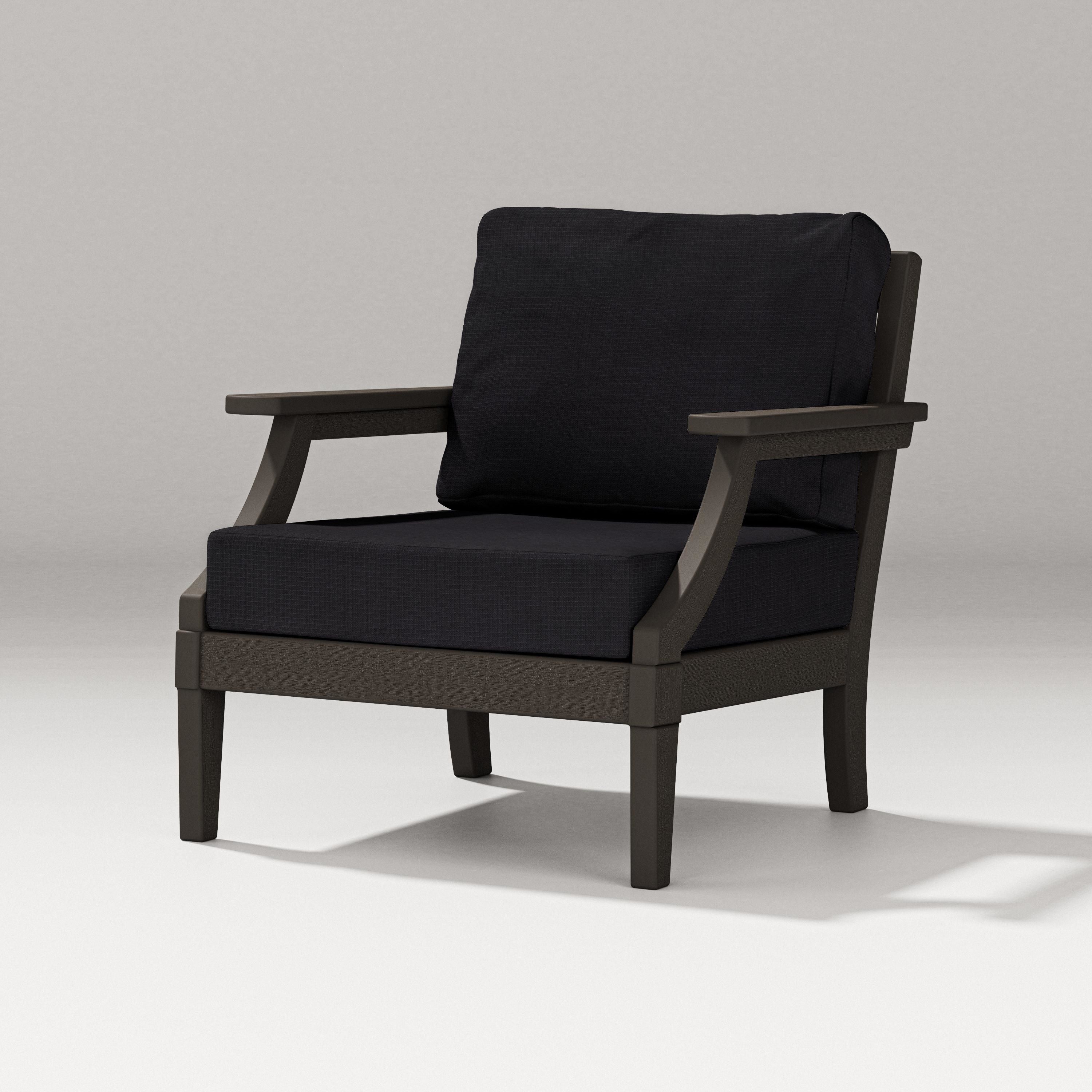 PW Designer Series Estate Lounge Chair in Vintage Coffee / Midnight Linen