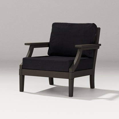 PW Designer Series Estate Lounge Chair in Vintage Coffee / Midnight Linen