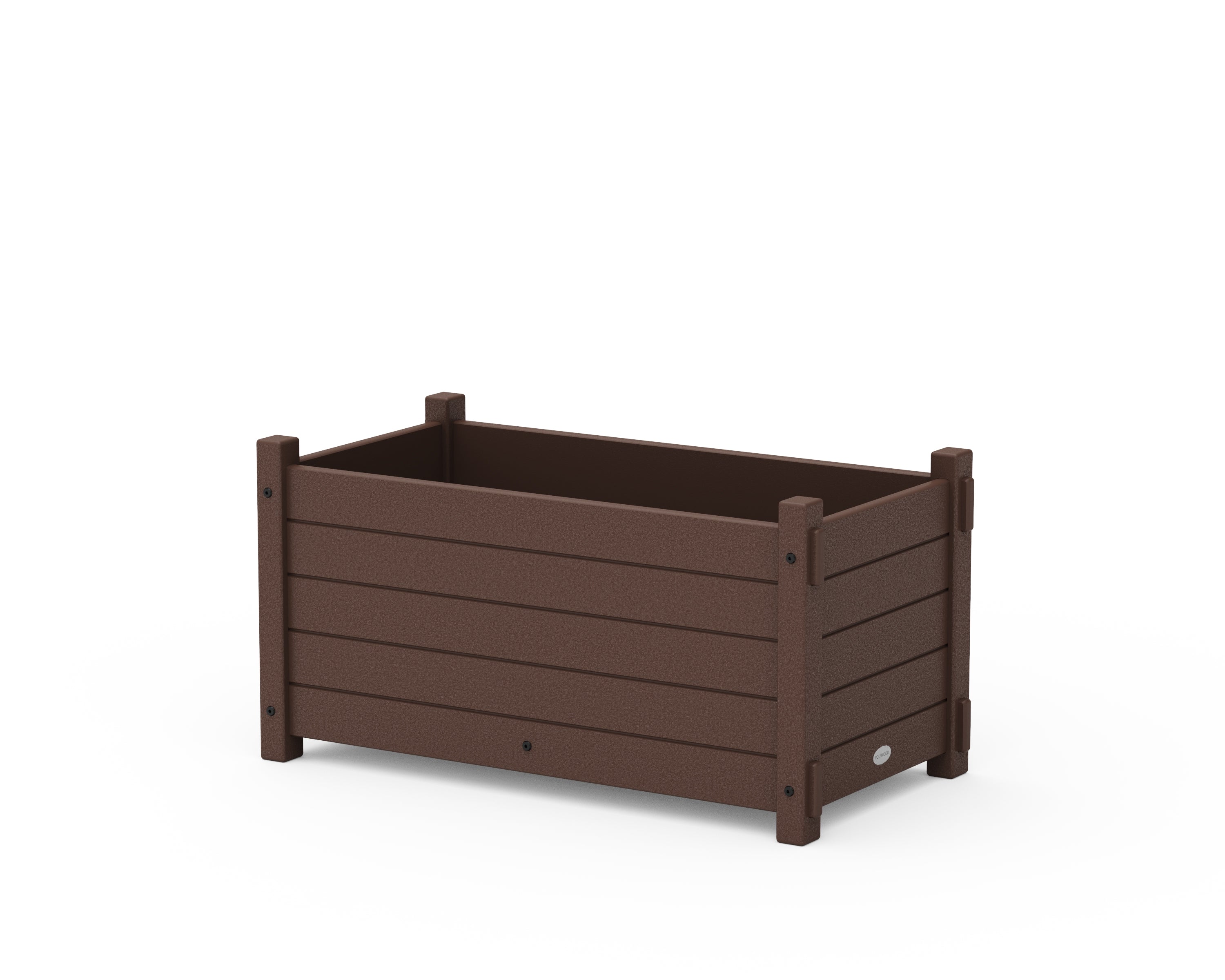 POLYWOOD® Nautical Rectangle Double Planter Box in Mahogany