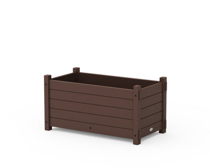 POLYWOOD® Nautical Rectangle Double Planter Box in Mahogany