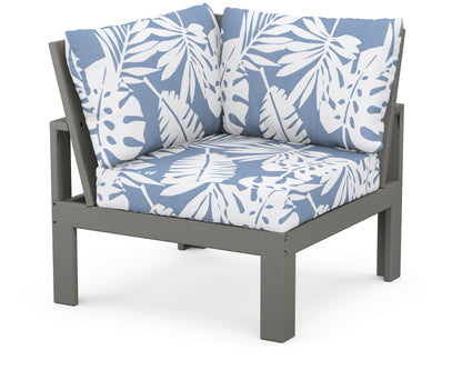Unbranded Modular Corner Chair in Slate Grey / Leaf Sky Blue
