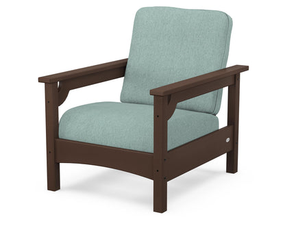 POLYWOOD® Club Chair in Mahogany / Glacier Spa